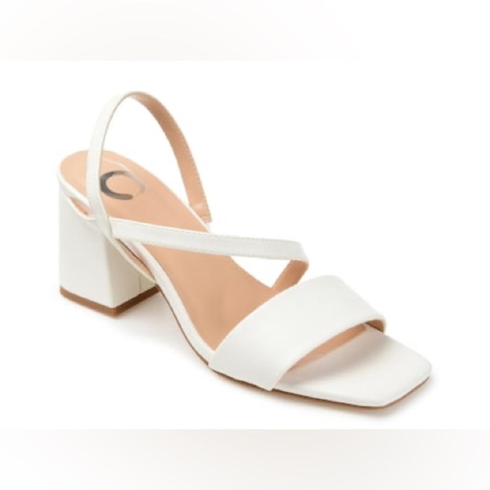 White Block Heels